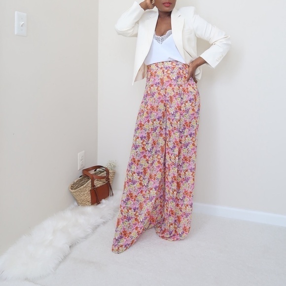 NWOT ZARA Printed Palazzo trousers size S - Picture 3 of 15